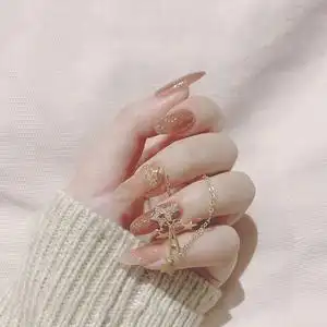 网红2022同款美甲贴片成品可拆卸穿戴甲定制指甲ins风长款显白