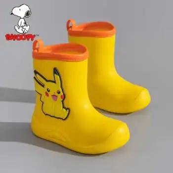 史努比男女孩夏天穿的雨鞋儿童防水鞋雨靴雨鞋男女童可爱卡通防滑软底