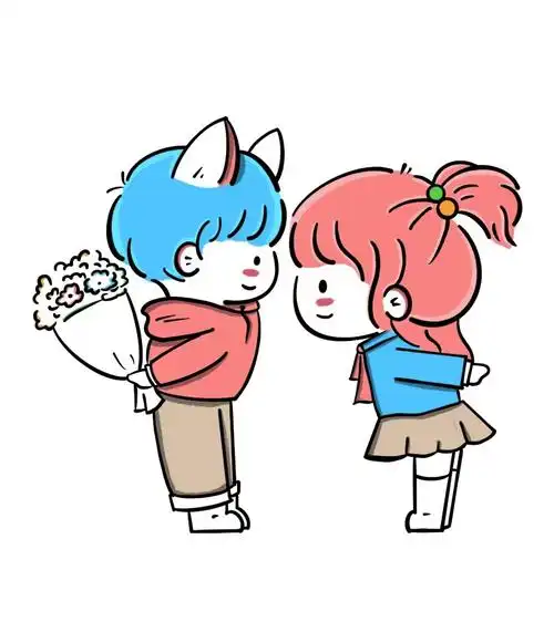 简笔画情侣人物