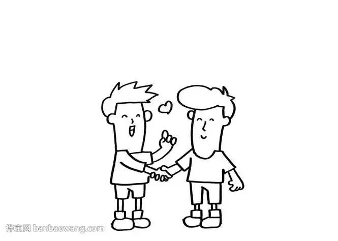 底部画上草地,顶部写上主题,人物两侧画上两个方形边框,主题两侧画上