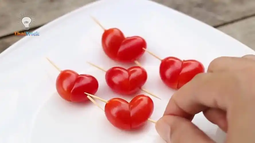 用水果可以做的10个创意手工 ||小西红柿做成心形 || 草莓做成花束