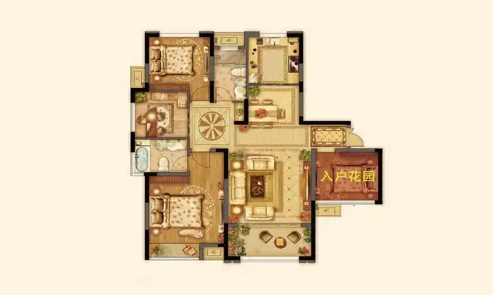 七里香都 奏鸣曲销平ec1户型 四室两厅两卫约128平 2013.11.22