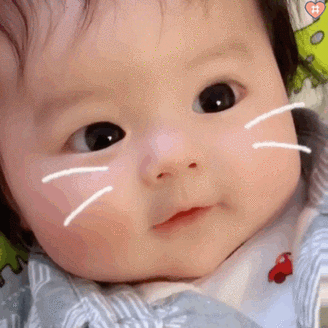 萌娃丸子妹表情包动图