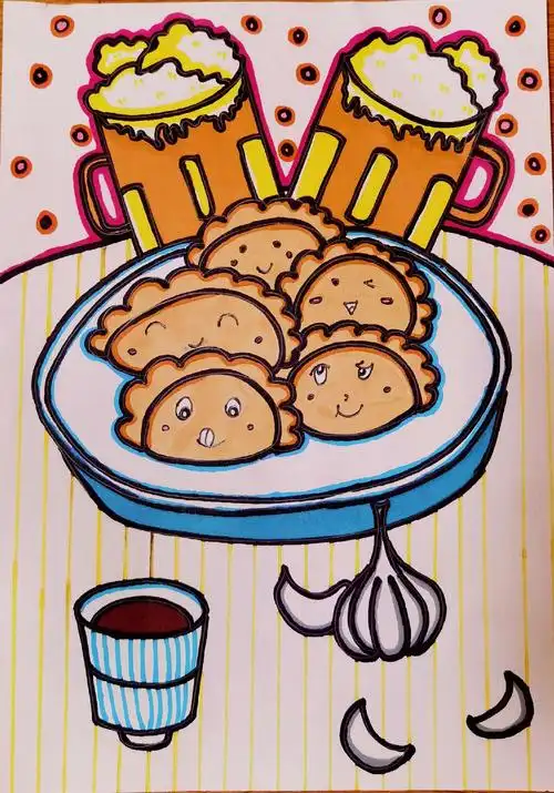 安阳市锦绣学校——创意速写(饺子)