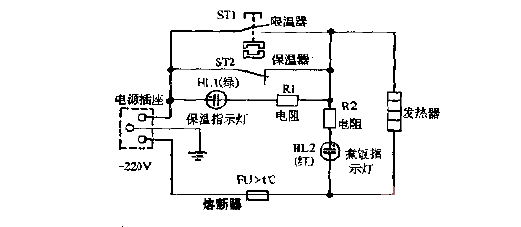 容声cfxb1型,3型,4型双灯保温式自动电饭锅电路图–电路图–电子工程