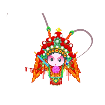 卡通京剧刀马旦