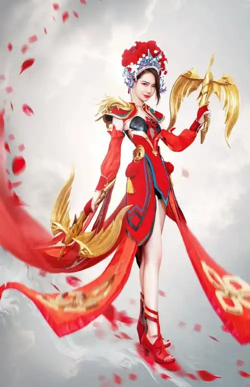 戚薇cos孙尚香##戚薇李承铉cos孙尚香刘备##刘备孙尚香时之恋