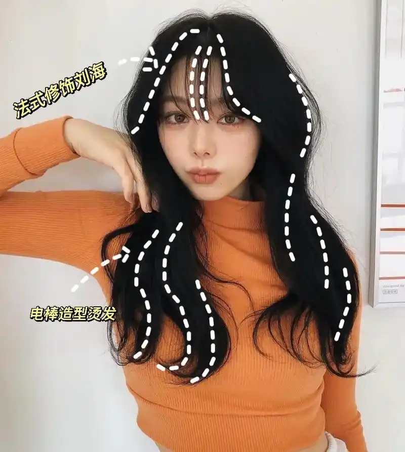 我的美发作品集 一款修饰脸型的刘海八字刘海:很好的修饰脸 - 抖音