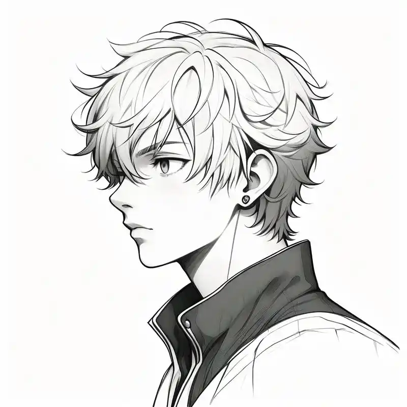 黑白素描男生头像96帅气又迷人99