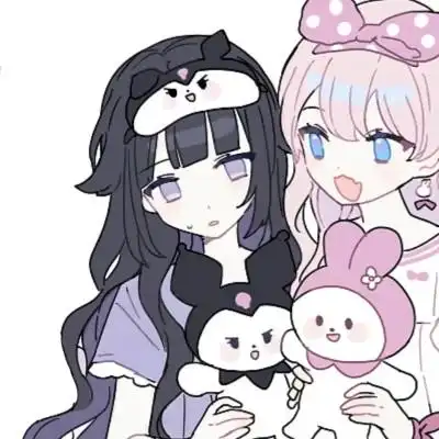 闺蜜头像一甜一冷动漫图片60张_闺蜜姐妹女生头像_头像屋