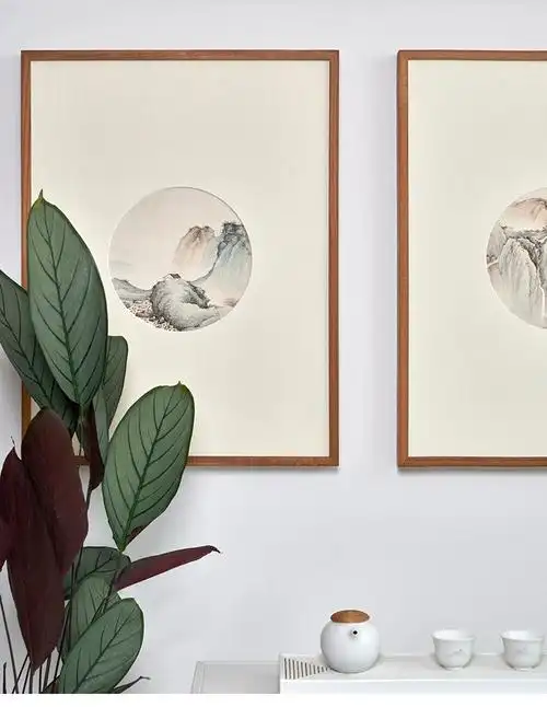 花画饰界 禅意新中式装饰画创意极简书房茶室琴房挂画民宿会所设计师