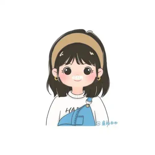 每日一画短发可爱女生q版头像