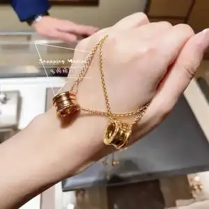 宝格丽项链女三环