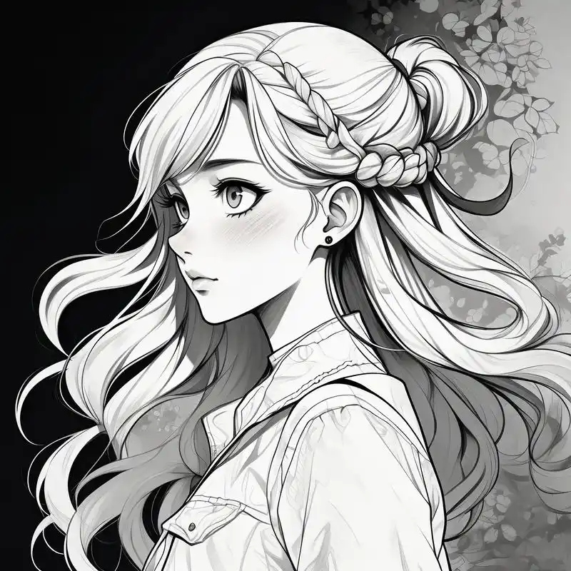 黑白素描头像,氛围感拉满99