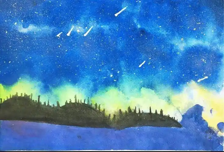 水粉画教程初学者星空 水粉画教程初学者星空儿童