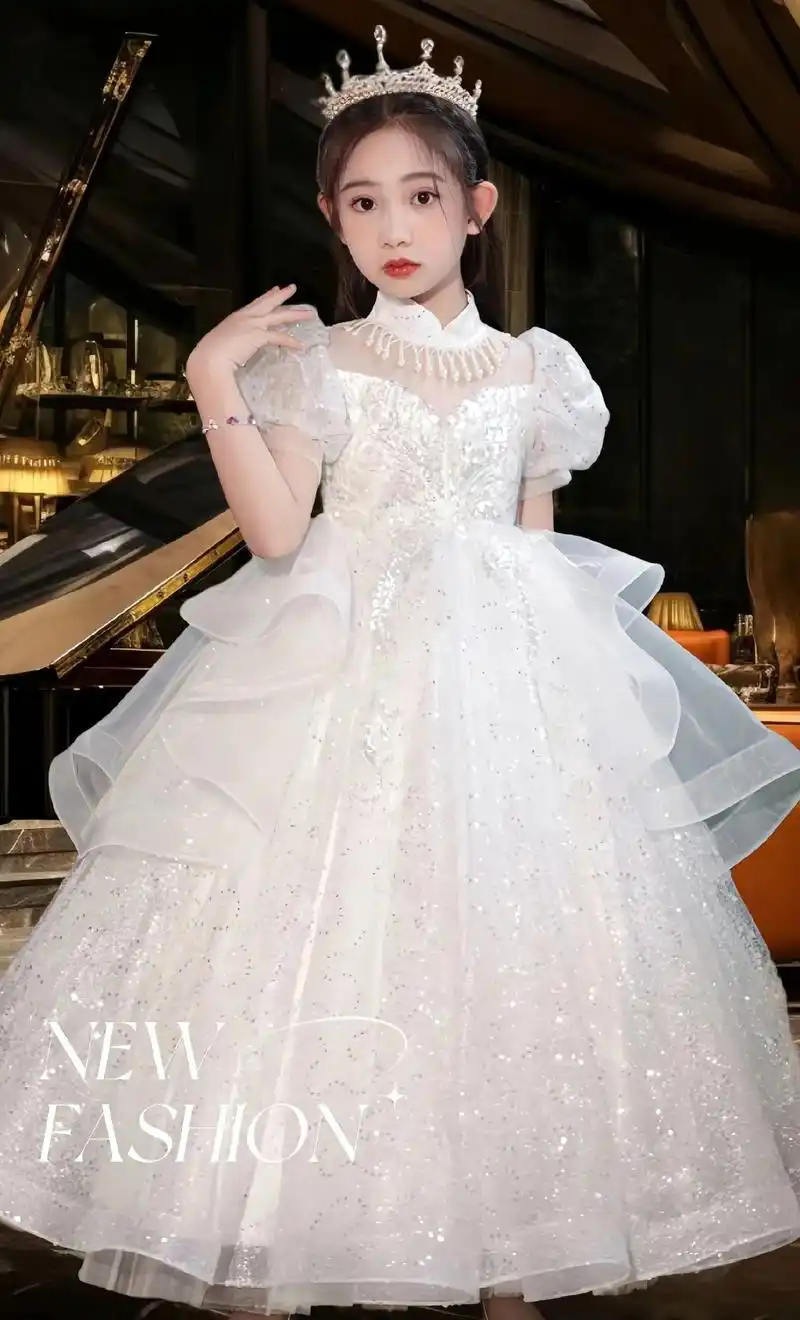 女童夏季洋气蓬蓬纱高端礼服生日公主裙