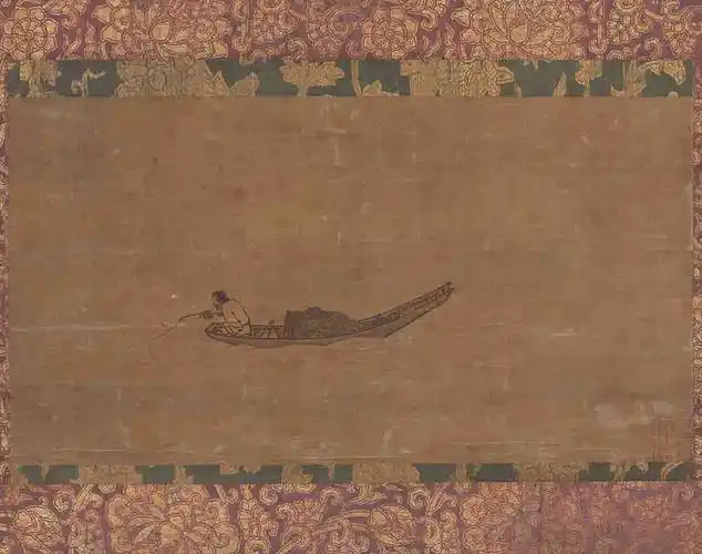 南宋 马远 寒江独钓图绢本65x82东京国立博物馆