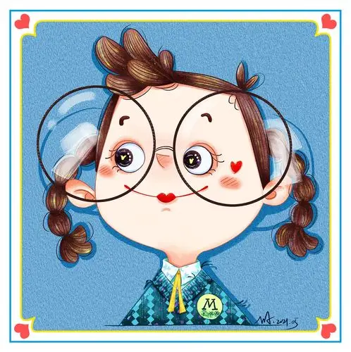 卡通人物头像插画系列作品合集|插画|艺术插画|伊人当世 - 临摹作品 -