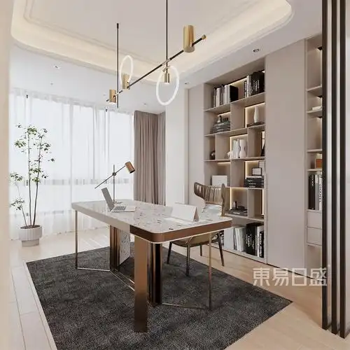 现代简约书房装修效果图-东易日盛装饰集团官网