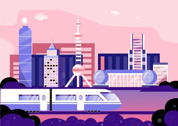 矢量上海交通地铁插画 - 静气兰 - 原创作品 - 视觉中国(shijueme)