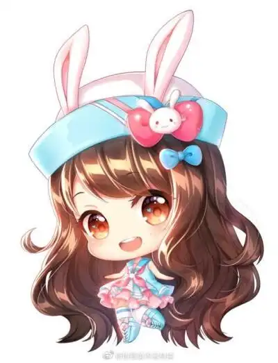 q版动漫人物少女紫