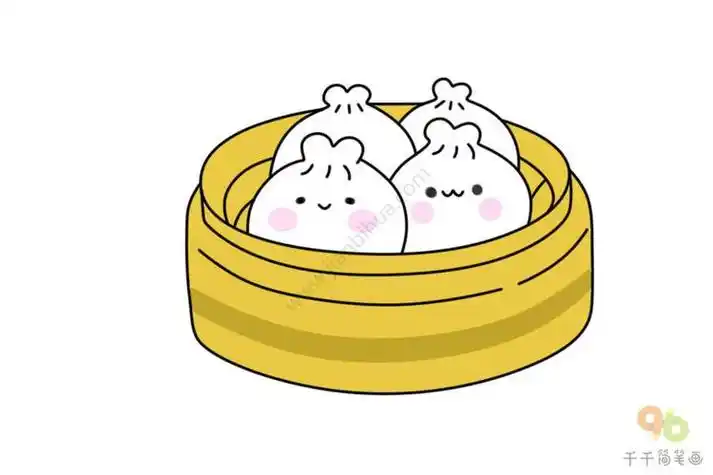 包子馒头卡通简笔画
