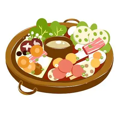 手绘美食火锅卡通元素火锅节png素材火锅元素