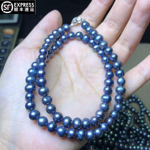 珍珠项链黑珍珠6mm项链 图片色
