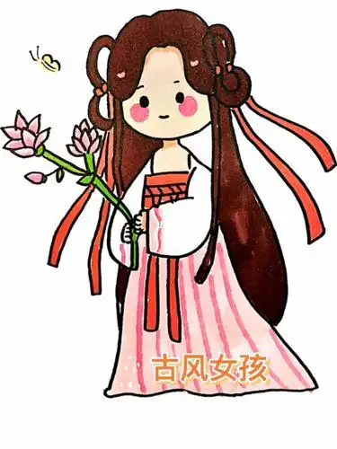 古风动漫少女简笔画riben