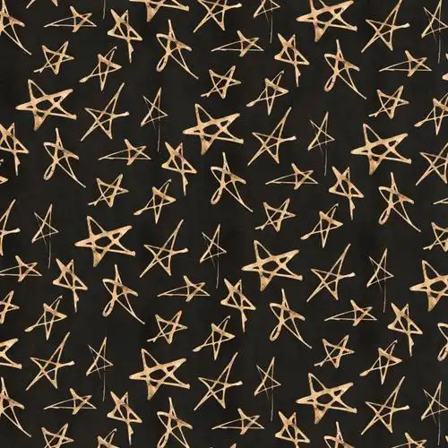 黑色背景中的金色星星矢量图