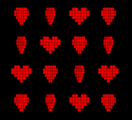 互动媒体技术processing模仿并拓展动态爱心图案