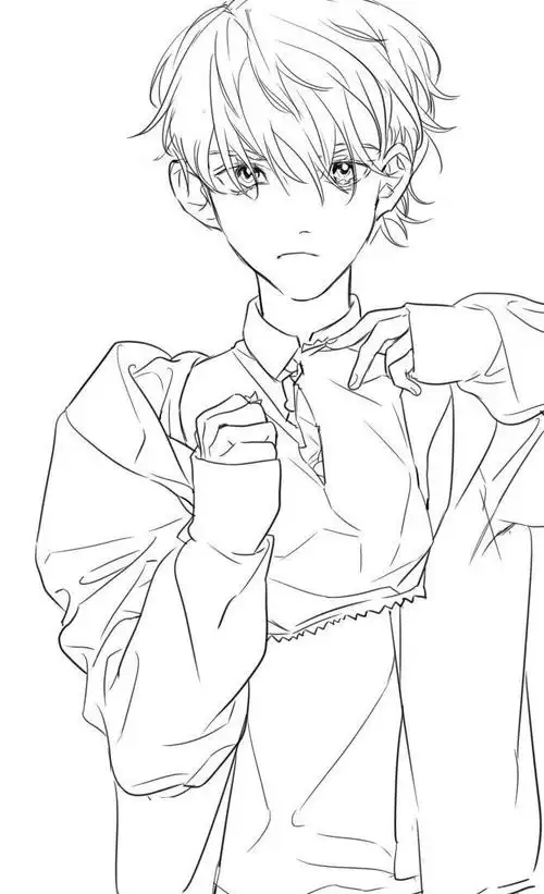 人物线稿,帅气又清爽的卡通男生