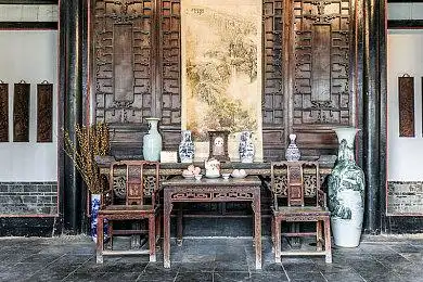 古代厅堂,中国安徽名人馆中式建筑内景_高清图片_全景视觉