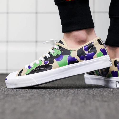 匡威开口笑低帮皮质迷彩休闲情侣款张艺兴同款板鞋165963c