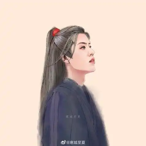 肖战陈情令魏无羡战羡手绘插画板绘中国风壁纸头像博君一肖by寒城至