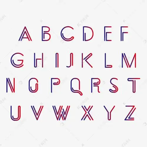 字体提供免费下载的机会,更多创意回形针26字母创意艺术字设计快来千