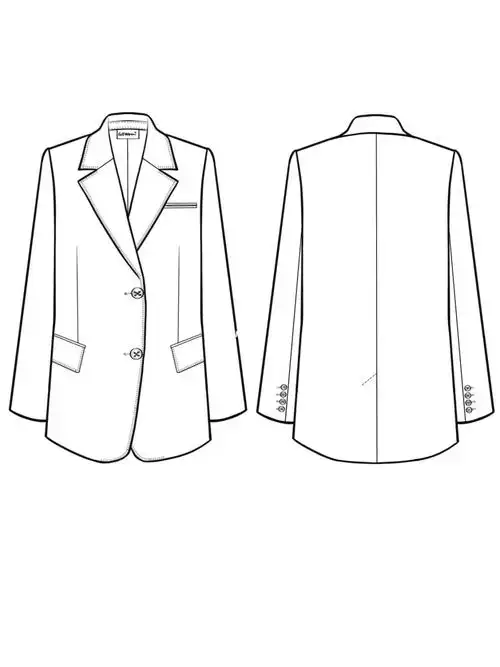 服装款式图西装款式图