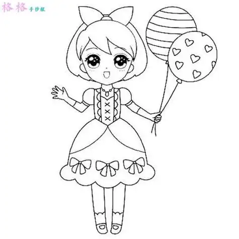 少女简笔画少女简笔画简单又漂亮