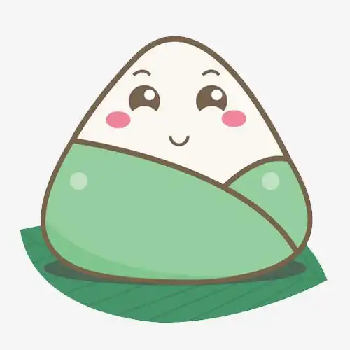 卡通漫画绿色的可爱粽子