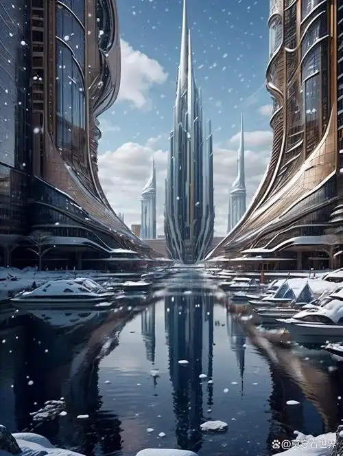 未来冰雪城——充满科技感的未来世界