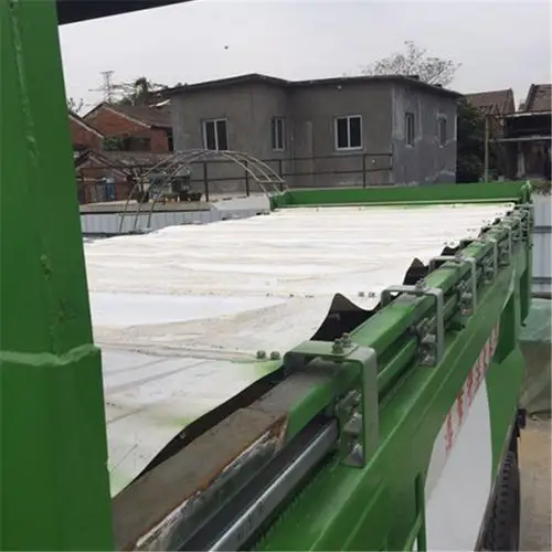 渣土车密闭加盖价格_路安汽配自卸车改装自动篷布_自卸车伸缩篷布加盖