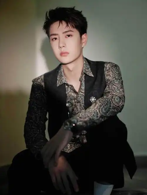 一博的时尚表现力真的强,这么花的衬衫都轻松驾驭,沉稳帅气|马甲|发型