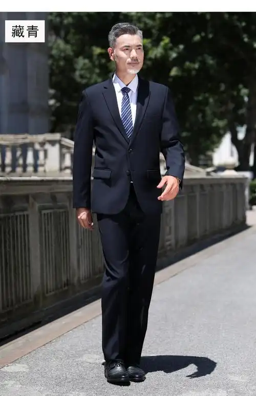 老爷车轻奢品牌 2020新款中年西服套装男商务职业正装中老年西装男