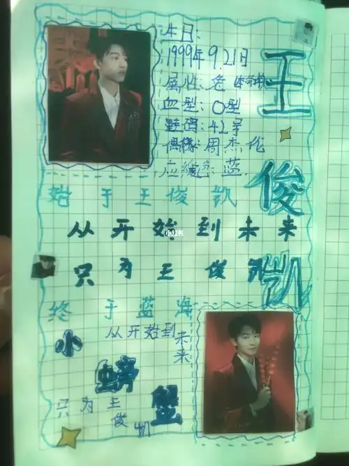 王俊凯手帐之壁纸97