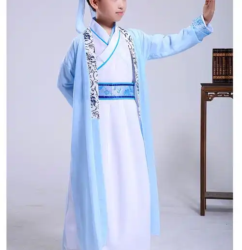 幼儿童古装学生汉服男童超仙男孩唐朝宋朝明朝古代公子表演出服装