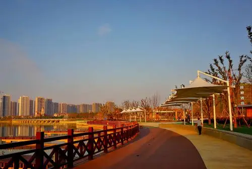 金华湖海塘公园美景如画