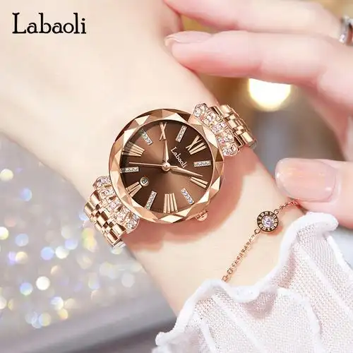labaoli/拉宝丽新款气质镶钻女士手表抖音直播爆款防水手表批发