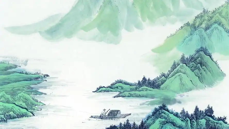 山水水墨山水关情,艺术壁纸-回车桌面