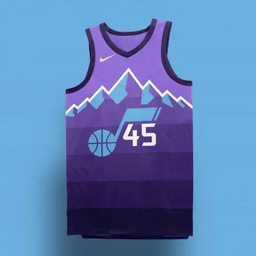 犹他爵士队的深色球衣.