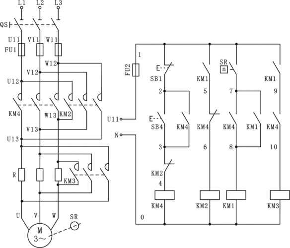 实训十四 三相异步电动机降压启动及反接制动控制电路